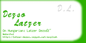 dezso latzer business card